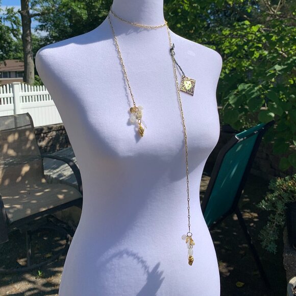 Vtg Open Long Necklace - Picture 3 of 12